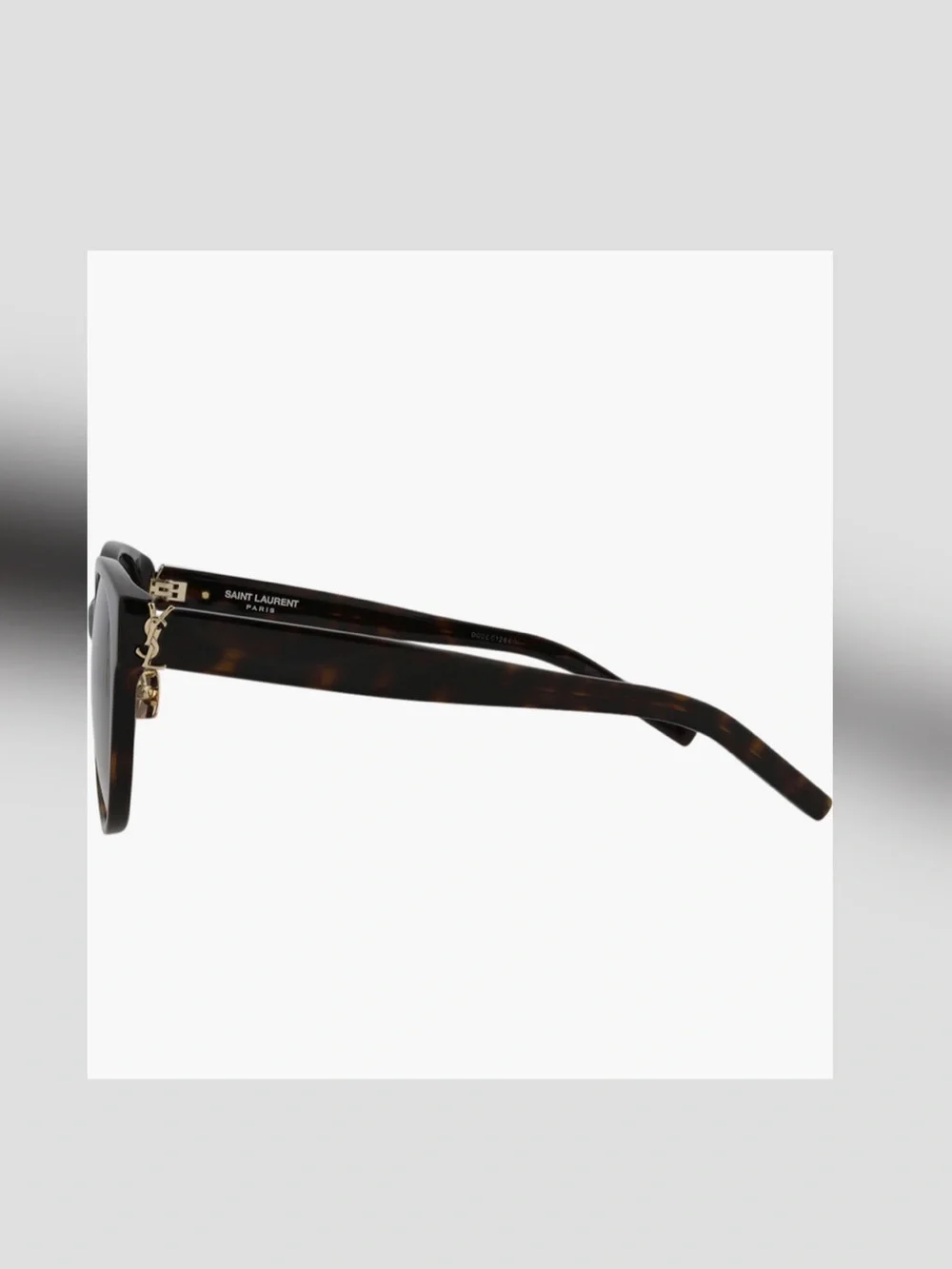 Saint Laurent 57mm Tortoiseshell Round Gradient Sunglasses with Gold Accent